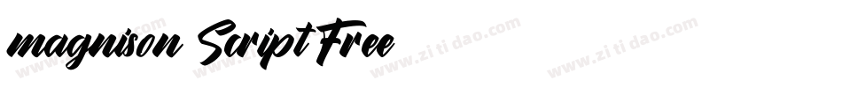 magnison Script Free字体转换